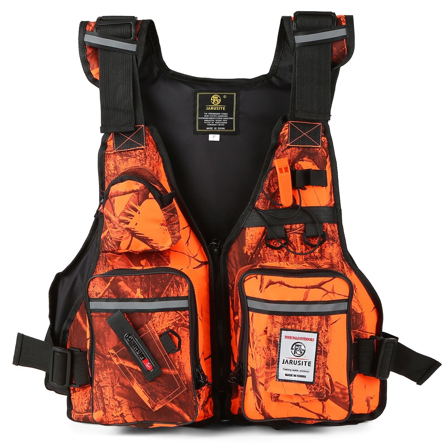 Fly Fishing Buoyancy Vest with Multi-Pockets & Water Bottle Holder for Kayaking, Sailing, Boating & Water Sports