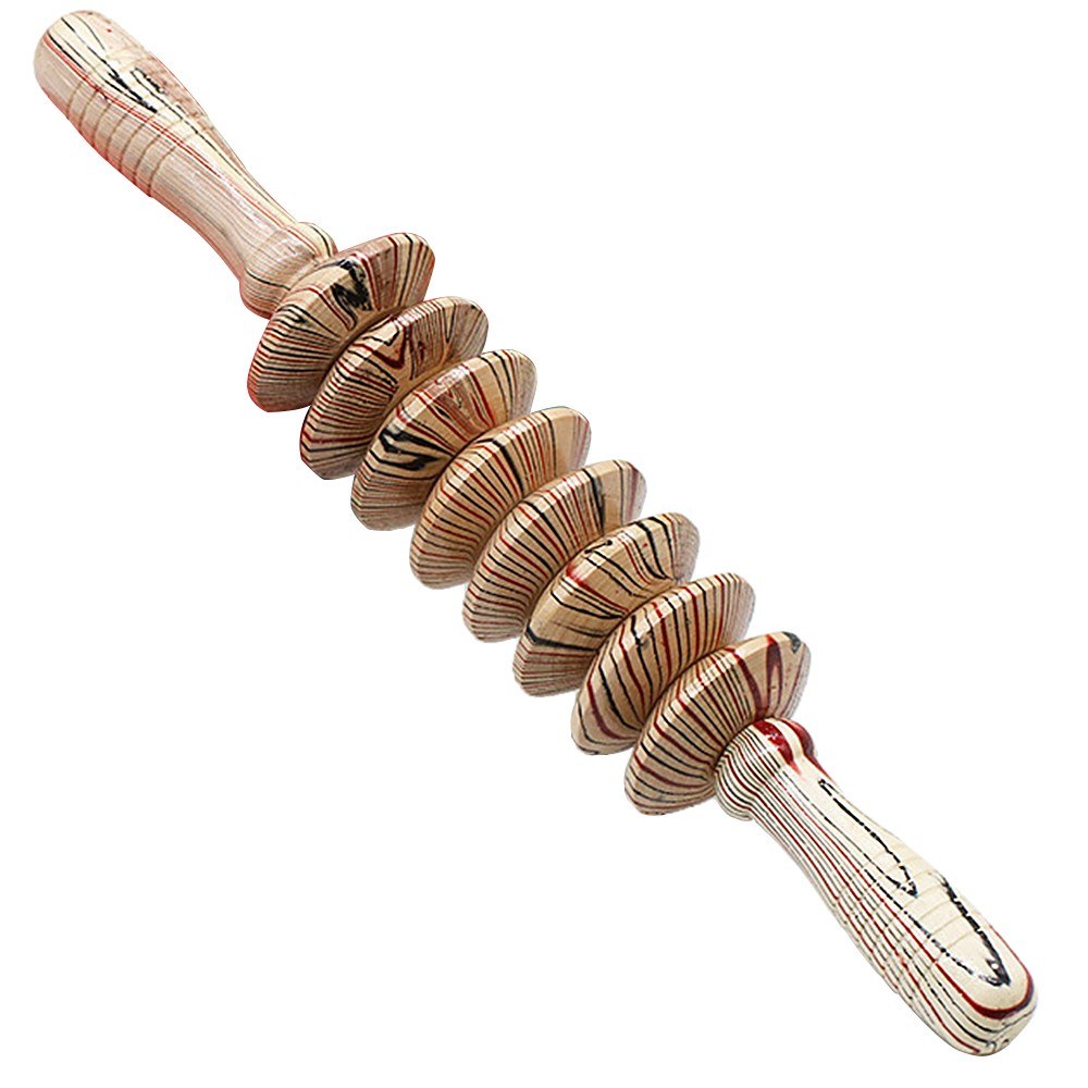 Handheld Wooden Muscle Trigger Point Massager Roller Stick