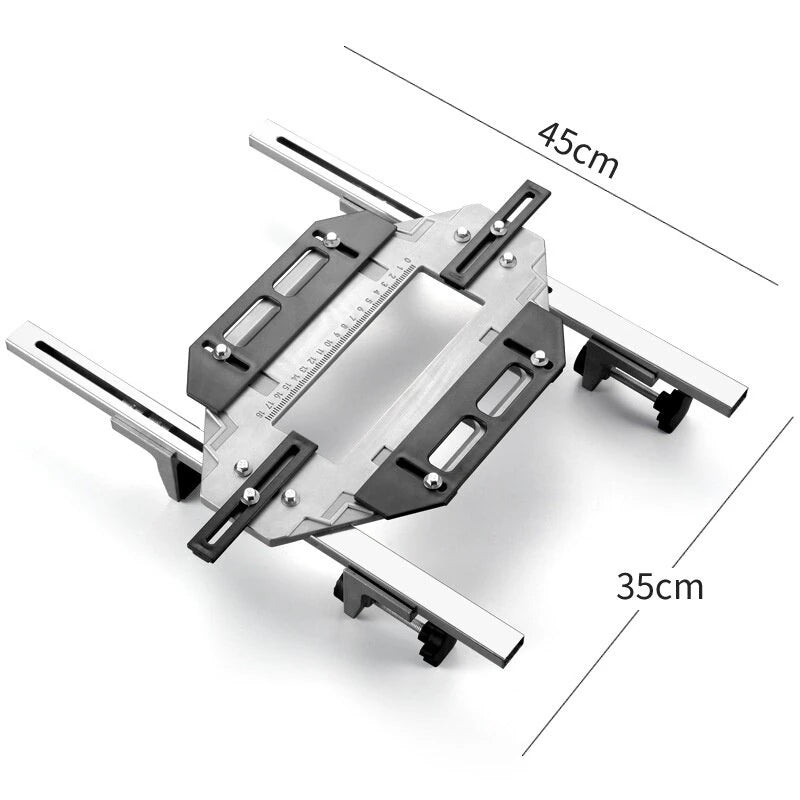 Aluminum Door Hinge Jig Guide: Woodworking Hole Opener & Slotting Locator for Lock Installation
