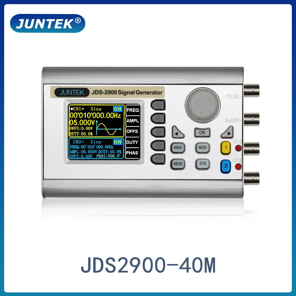 JUNTEK JDS2900 Series DDS Function Signal Generator, 15MHz-60MHz, Dual-Channel Frequency Counter, Arbitrary Waveform Generator