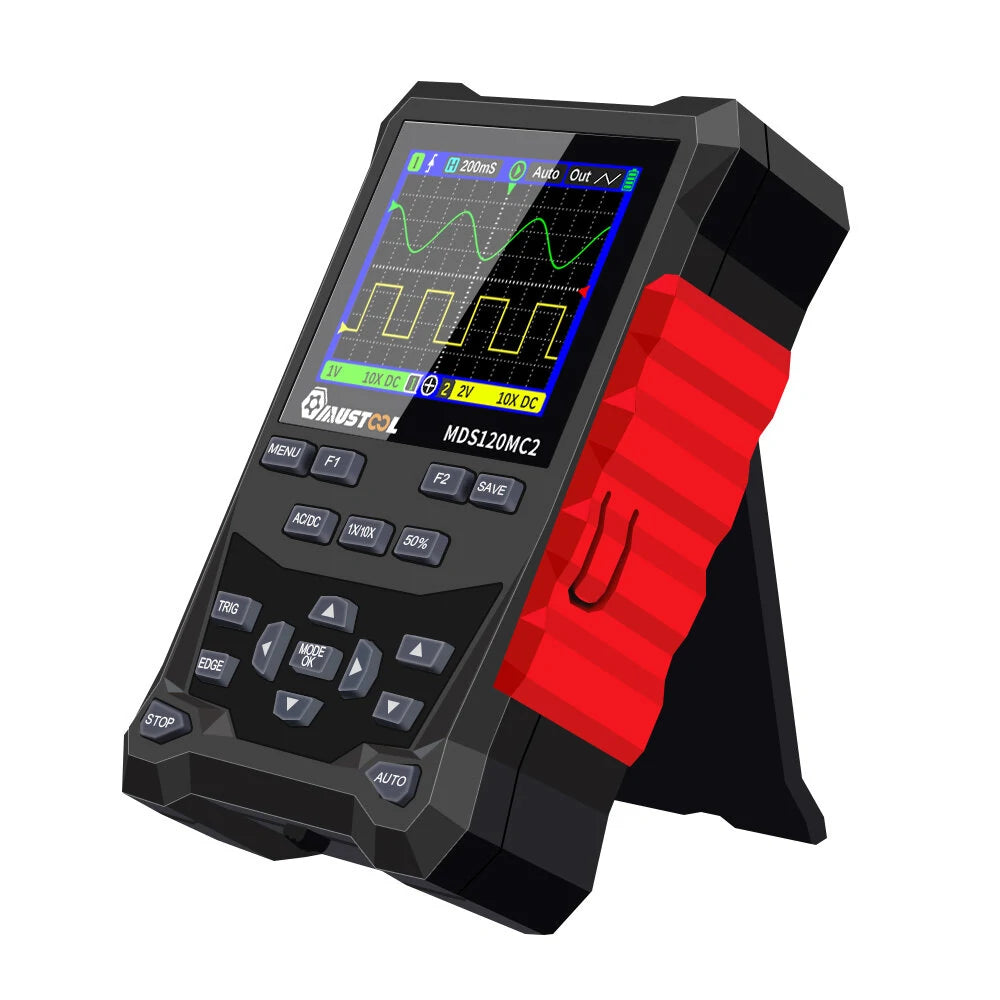 120MHz Dual Channel Handheld Digital Oscilloscope & 40MHz*2 Signal Generator - MUSTOOL MDS120MC2