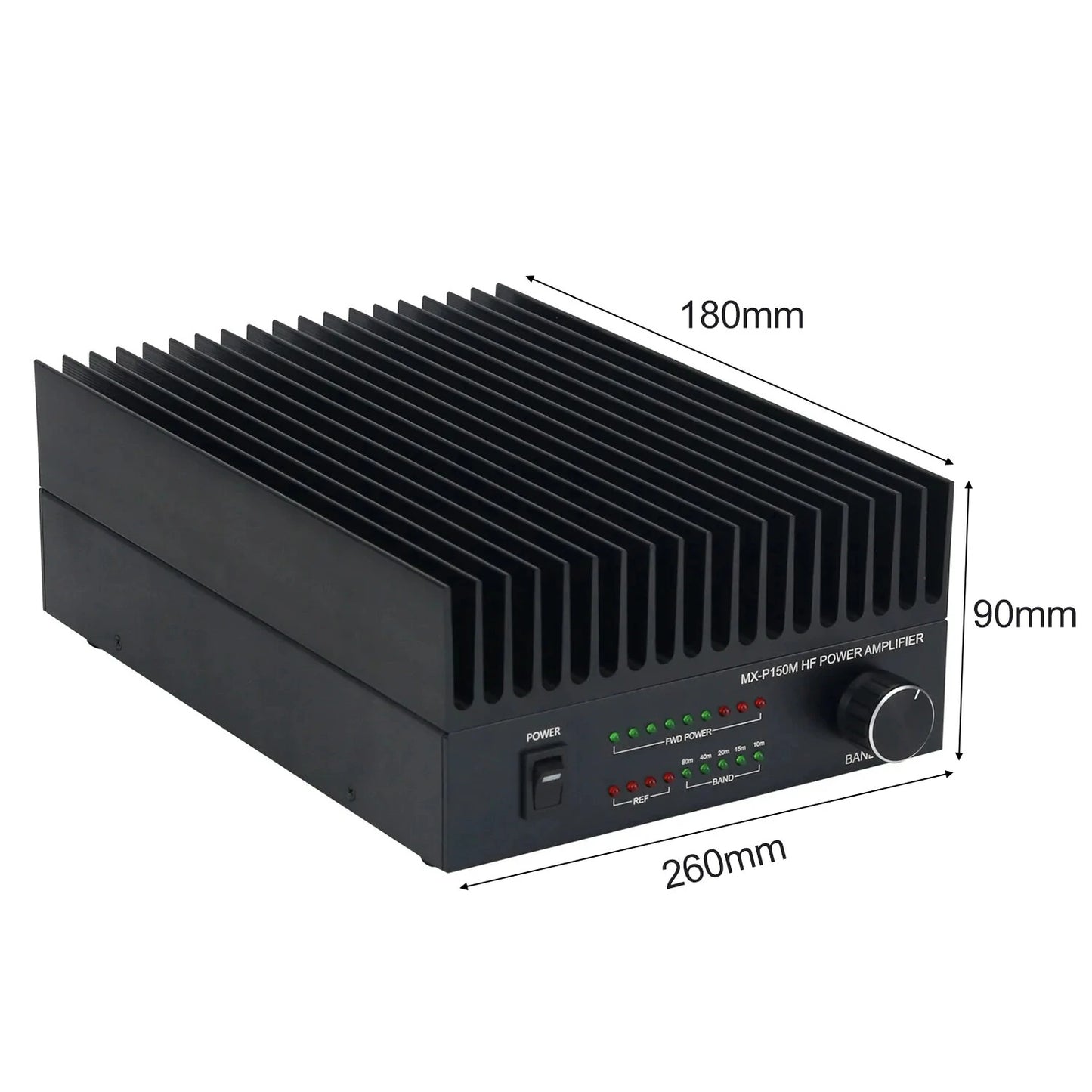 MX-P150M Shortwave Power Amplifier 100-130W, SWR Protection, Manual Band Select, Easy Control for IC-705 & FT-818ND Transceivers