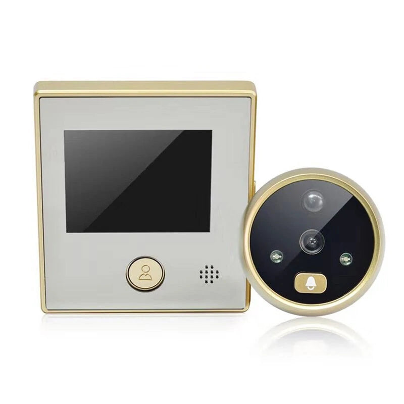 2.8-Inch Smart Video Doorbell: Digital Peephole Viewer with Color Screen, 160° Wide Angle, Night Vision & Motion Detection