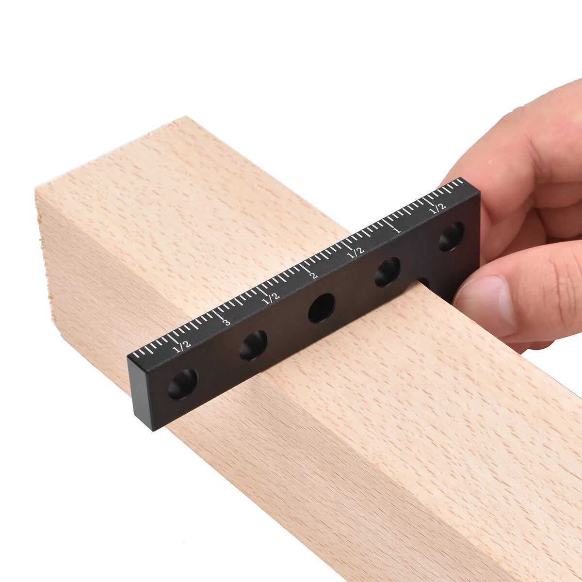 Precision Aluminum Alloy Square Ruler with 90° Angle, Metric & Imperial Scales, Scriber, and Center Finder for Woodworking Projects