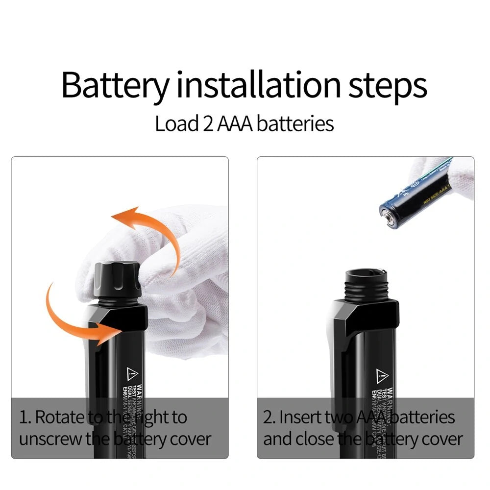 Smart Non-Contact AC Voltage Tester Pen - ANENG VC1015, 12-1000V Range, LED Indicator