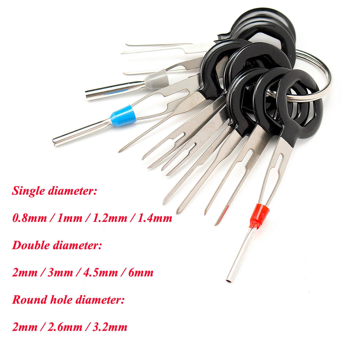 11PCS High-Quality Aluminum Terminal Removal Tool Kit for Car Wiring Connector Pin Extractor