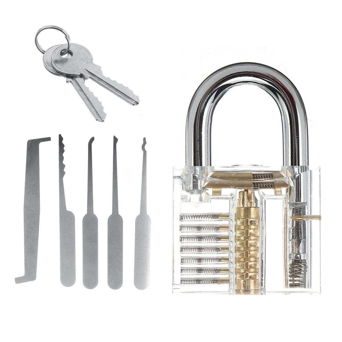 Locksmith Tool Set: 5/19/25 PCS Lock Pick, Key Extractor & Practice Padlock Kits
