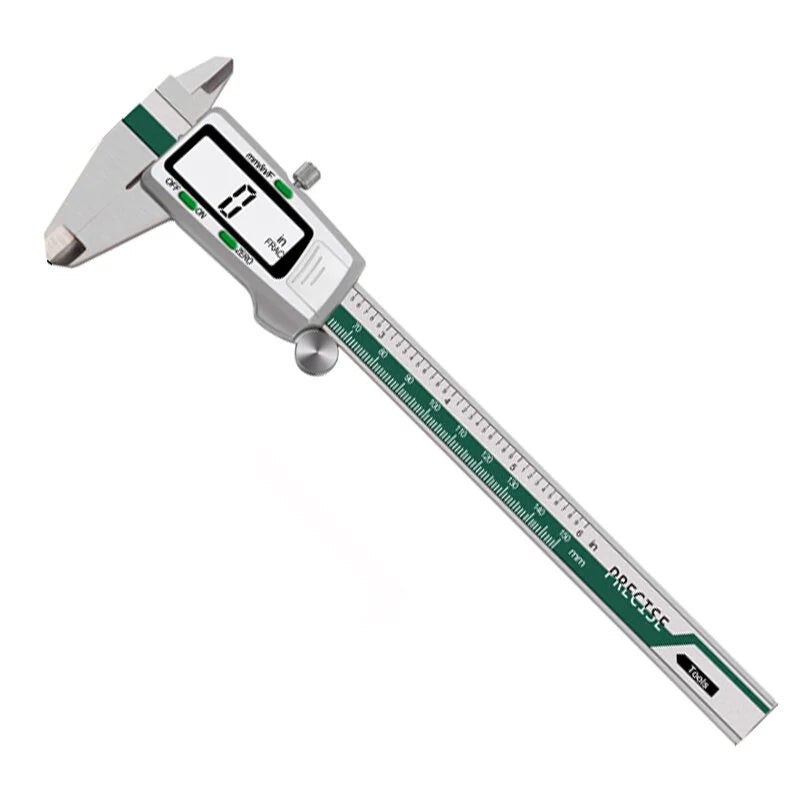 High Precision 6 Inch Digital Caliper with LCD Display - 150mm Stainless Steel Vernier, Fraction/MM/Inch Measurement