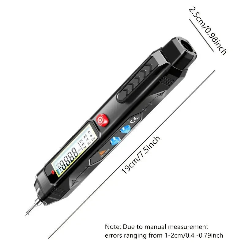 Intelligent Pen Multimeter with Phase Checker, Auto Range, High Precision LCD for Home & Industrial Use