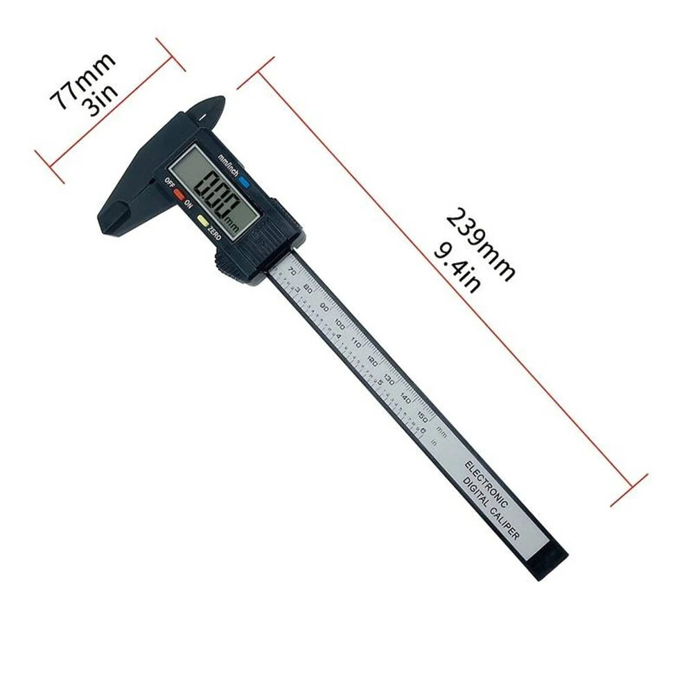 150mm Digital Caliper with LCD Display & Batteries - Precision Measuring Tool