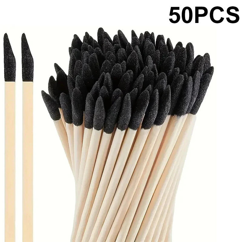 Dual-Purpose Sanding Sticks with Precision Frosted Tips - 50/100PCS for Model Crafting and Finishing