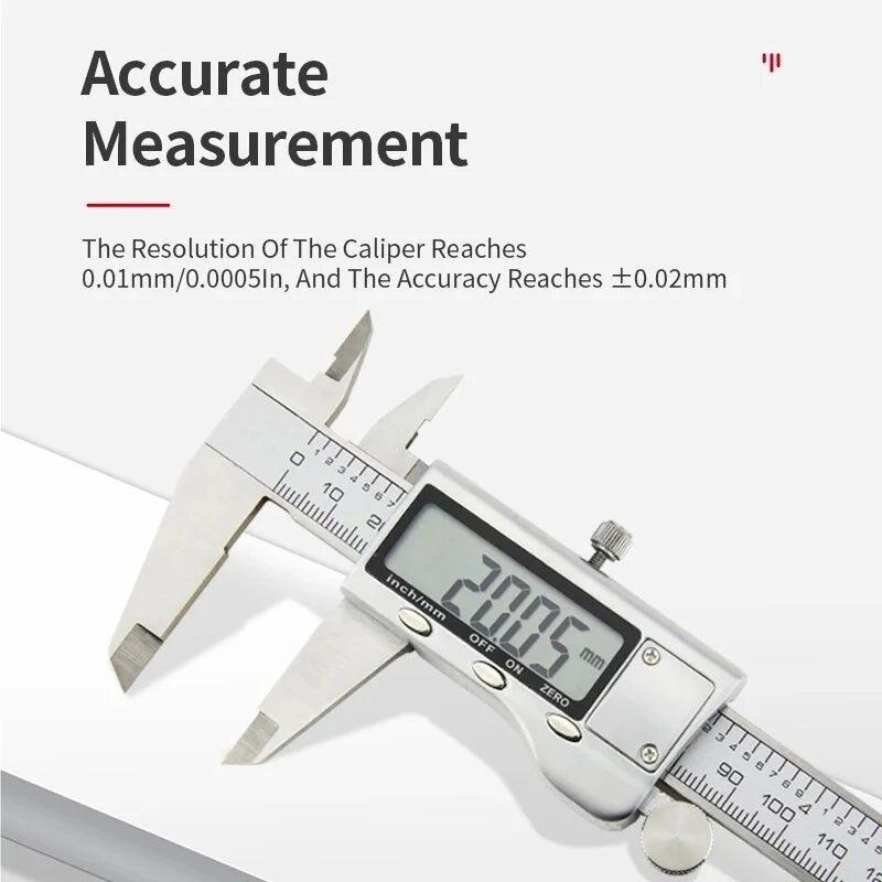 High Precision Stainless Steel Digital Vernier Caliper 150mm with Large LCD Display