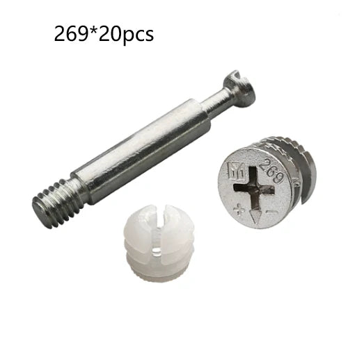 20PCS Three-in-One Woodworking Connectors for 15-21mm Boards: Locking & Fastening Punch Tools