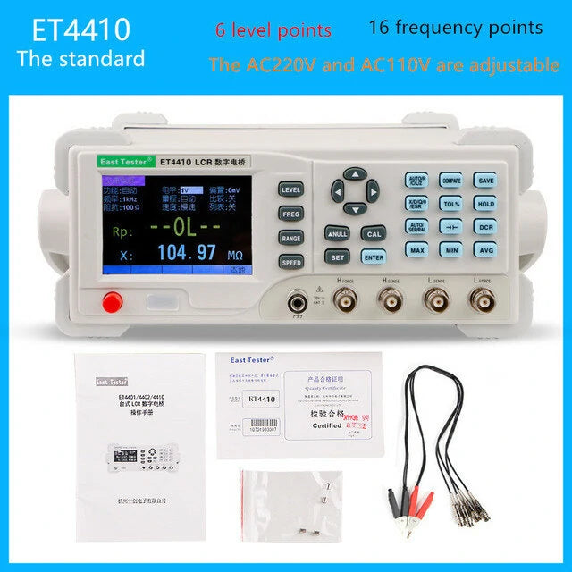 ET4410 Desktop Digital LCR Meter - Capacitance, Resistance, Impedance, Inductance Measurement