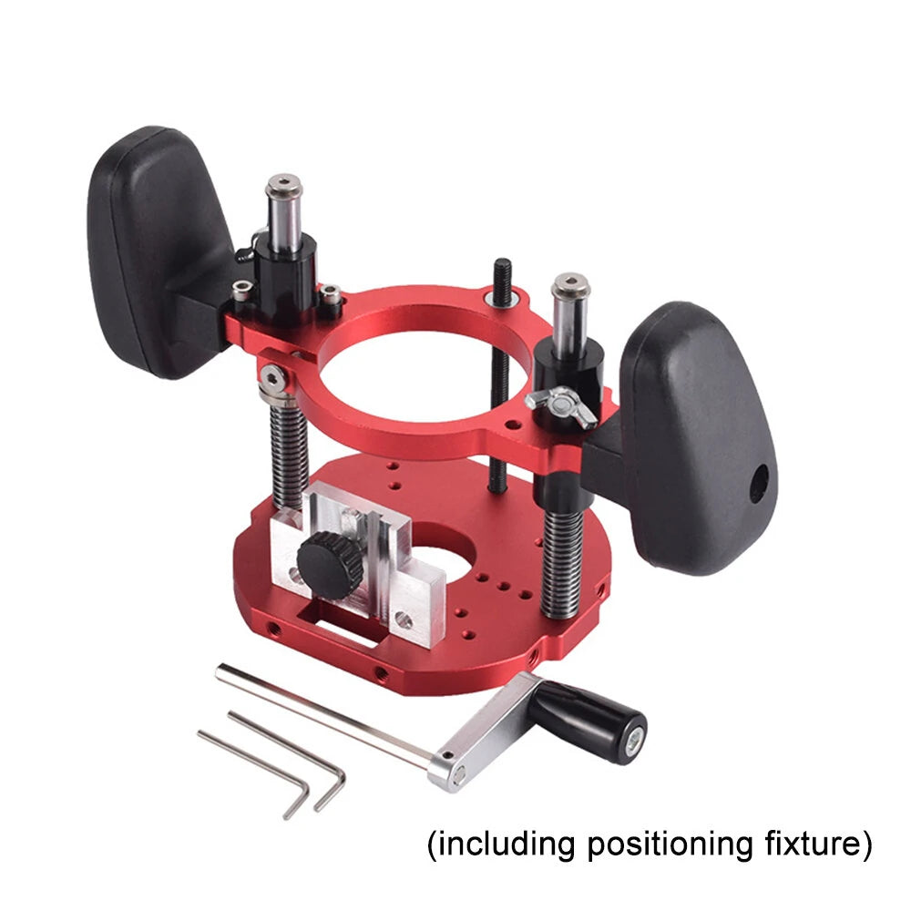 Universal 65mm Router Lift Trimming Machine Table Base for Woodworking Benches, Table Saw Aluminum Alloy Tool