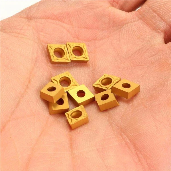10pcs Machifit CCMT060204-HM YBC251 Titanium Coated Carbide Inserts
