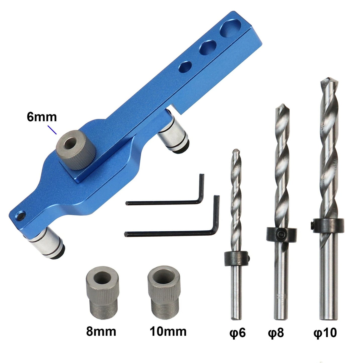 Doweling Jig Self-Centering Drill Guide Woodworking Tool Locator Joinery Hole Puncher