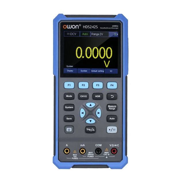 OWON HDS242/HDS242S 40MHz 3-in-1 Handheld Oscilloscope, Multimeter & Waveform Generator