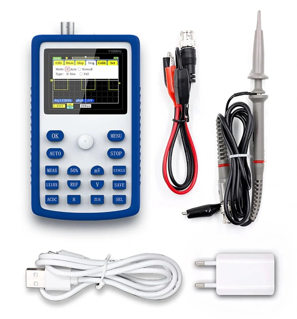 FNIRSI 1C15 Digital Oscilloscope, 110MHz Bandwidth, 500MS/s, Waveform Storage