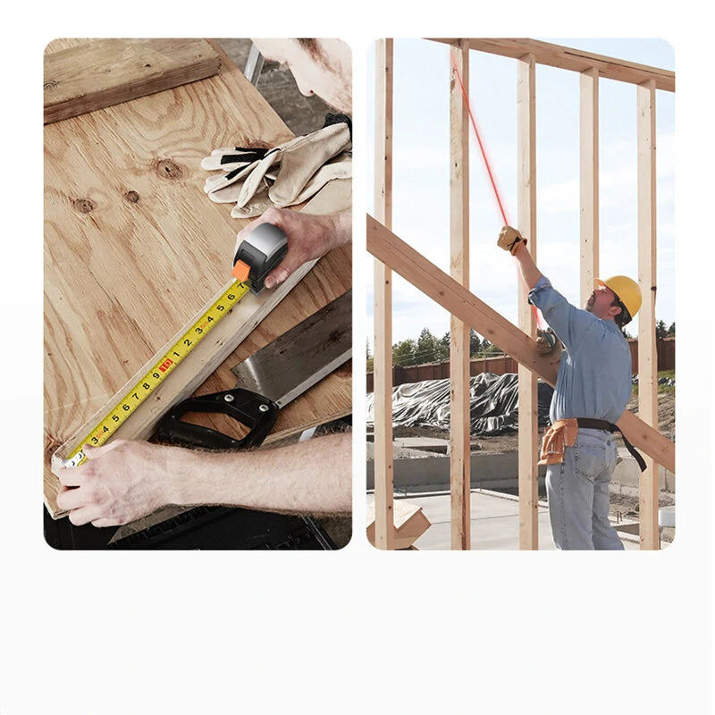 30M Laser Distance Meter - High Precision, Anti-Fall Steel Tape, Infrared Digital Rangefinder Tool