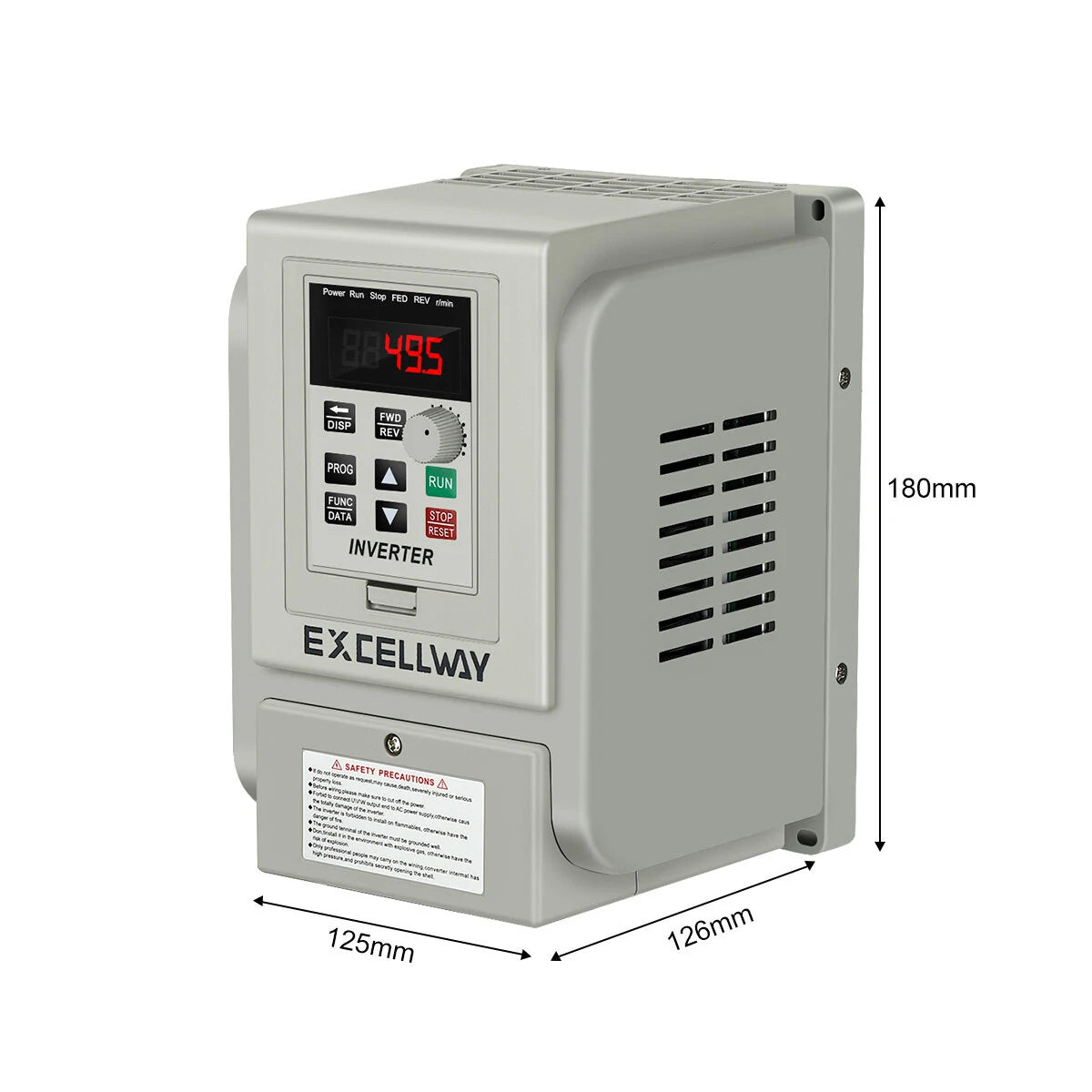 EXCELLWAY 1.5-4KW 220V PWM Inverter 1-Phase Input to 3-Phase Output Variable Frequency Converter