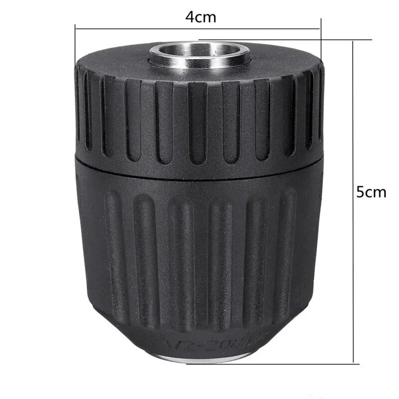 14PCS Electric Impact Wrench Adapter Kit: Hex Socket, Drill Chuck, High Hardness, Versatile, Wide Compatibility - Metal Silver & Black