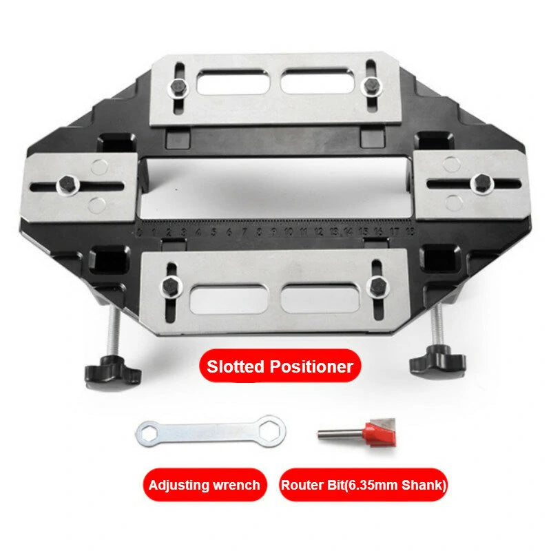 Aluminum Door Hinge Jig Guide Woodworking Template & Slotting Locator for Cabinet & Kitchen Door Lock Installation