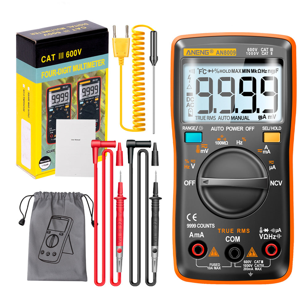 ANENG AN8009 True-RMS Digital Multimeter – Professional Auto-Ranging Tester for Electronics & Automotive
