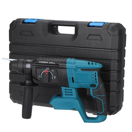 18V Cordless Demolition Jack Hammer & Impact Drill with Concrete Breakers Kit for Makita Battery