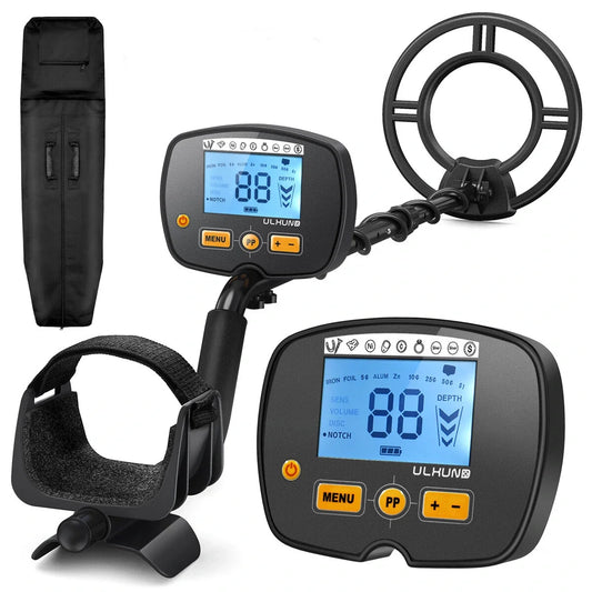 GC-1075 Professional Metal Detector, Waterproof 11” Coil, DSP Chip, 5 Modes for Treasure Hunting, Gold & Silver Detection
