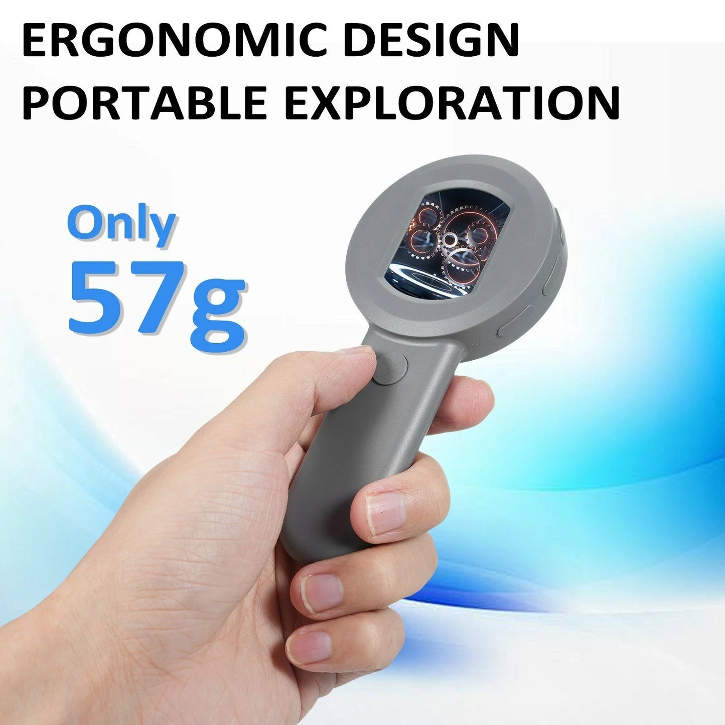 16MP 100X HD Handheld Digital Microscope with 2 IPS Screen, 8 LED Lights, USB Connectivity, Multi-Language Support