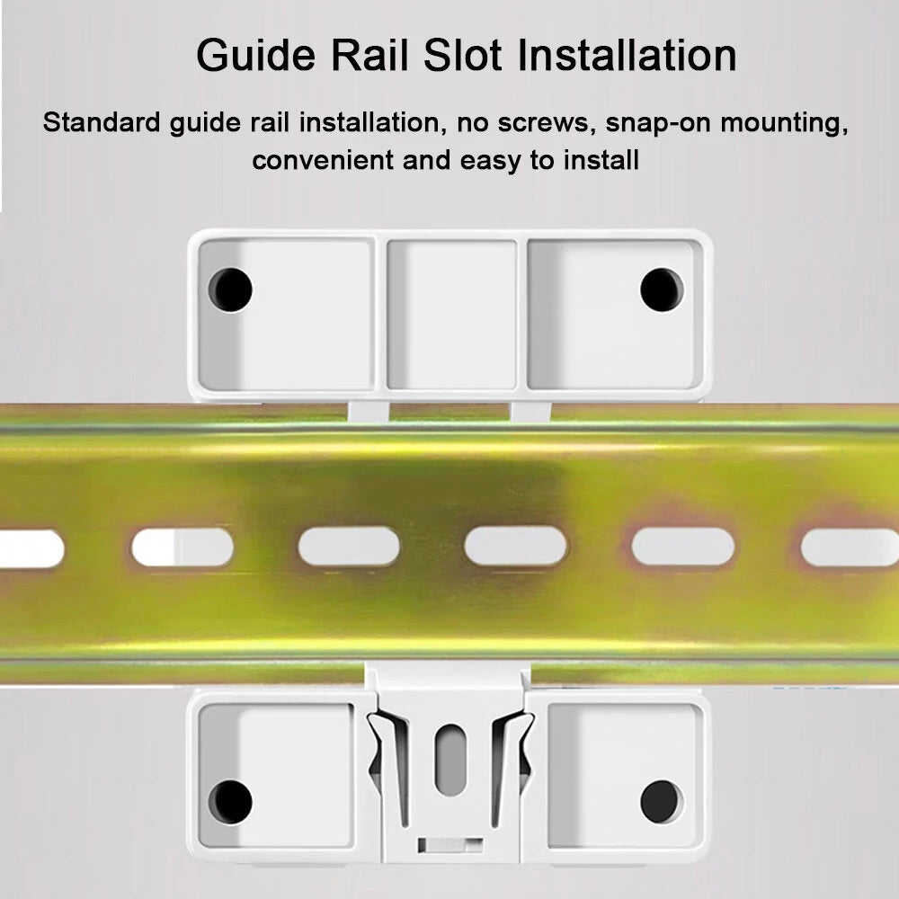 8-in-1 Multi-Function AC Energy Meter with Color Screen, 170-270V/63A, Standard Rail Mounting