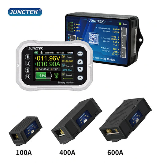 JUNCTEK Bluetooth Battery Monitor KH110F/KH140F/KH160F - Voltage & Current Tester, Capacity Indicator & VA Gauge