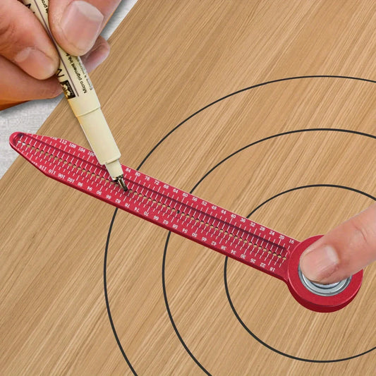 Aluminum Alloy Woodworking Scribe Gauge: Precision Marking Tool, Multi-Functional Compass & Hole Ruler for Carpentry