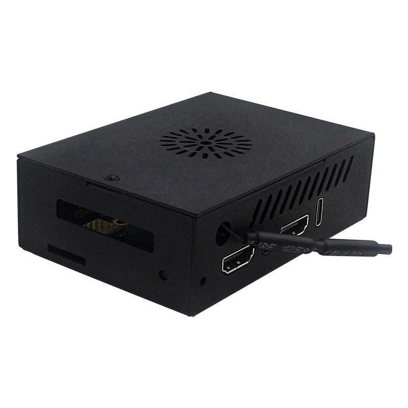 Aluminum Alloy Orange Pi 5 Pro Metal Case with Cooling Fan Enclosure