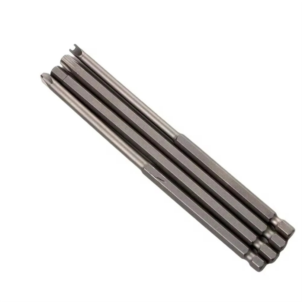 32-Piece Extended Drill & Screwdriver Bit Set – Hex, Phillips, Slotted, Carbon Steel