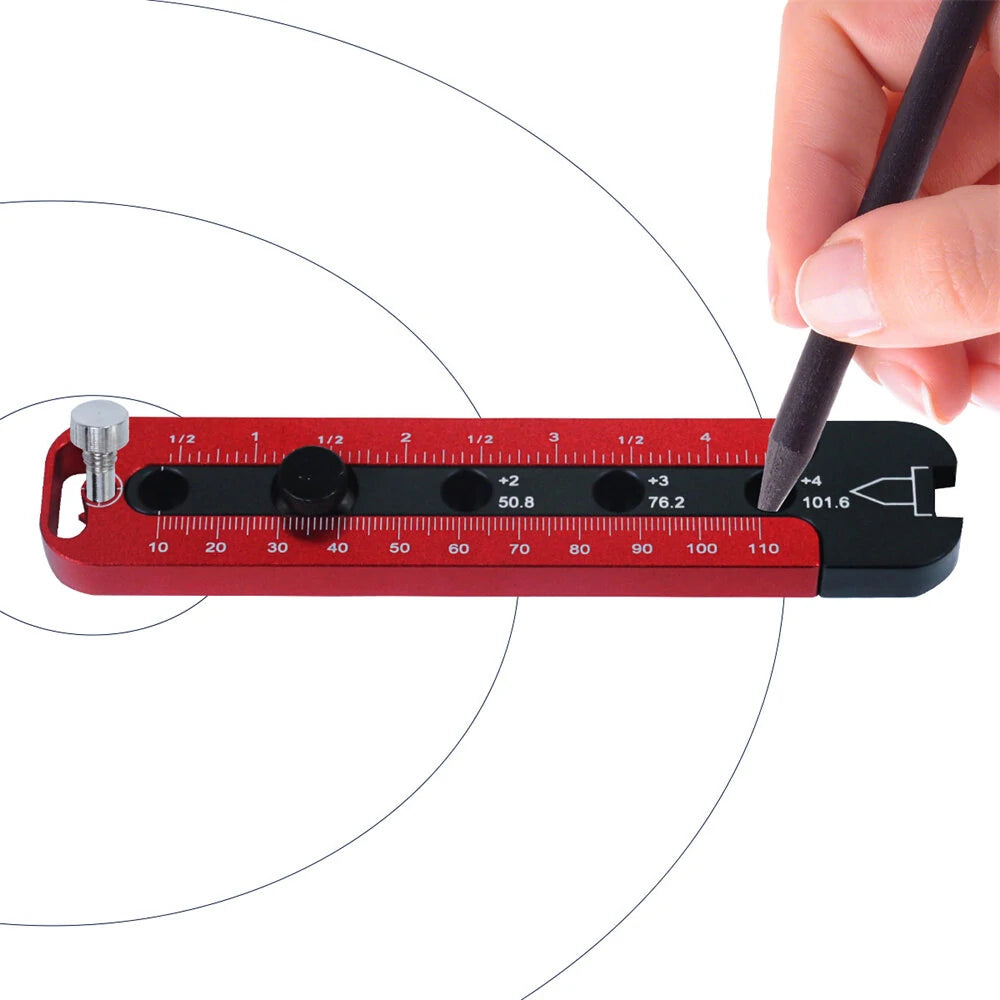 Adjustable Woodworking Compass: Metric/Inch Circle Scriber & Marking Tool