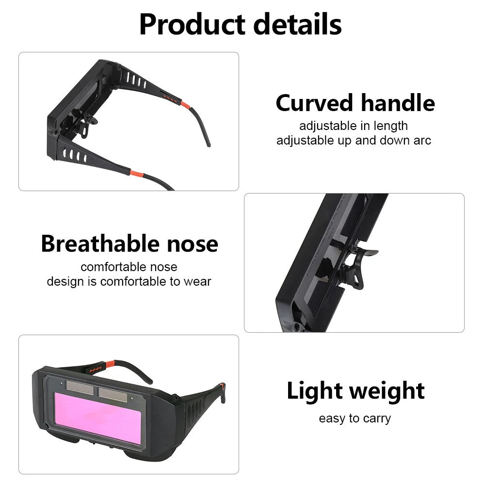 Auto-Darkening Welding Goggles - Automatic Light Dimming Eye Protection Accessories