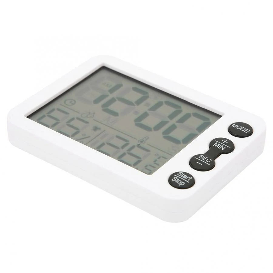 TS-9606 Multifunction Thermometer & Hygrometer - Temperature & Humidity Meter with Indoor Alarm Clock