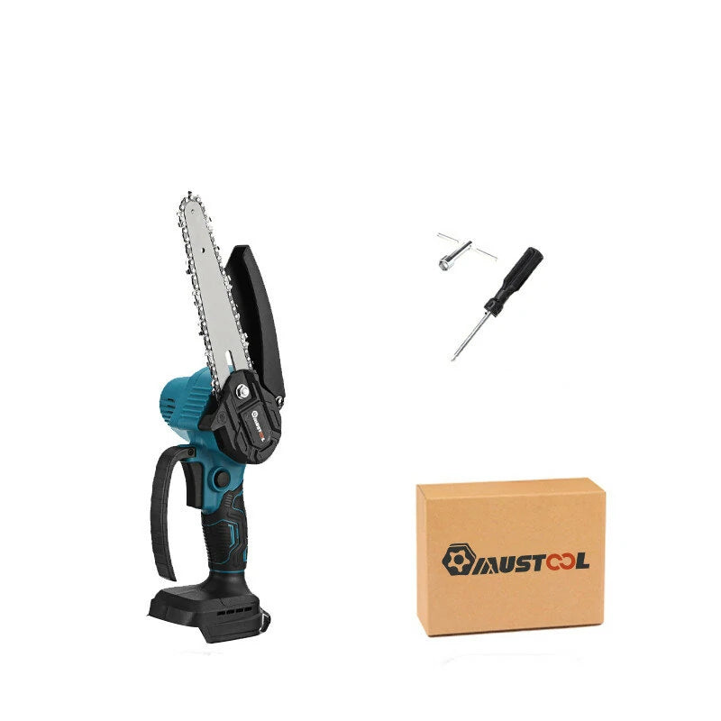 Cordless Electric Chainsaw 18V 1200W, 6-Inch Brush Motor Wood Cutter, 10,000 RPM, Optional Battery