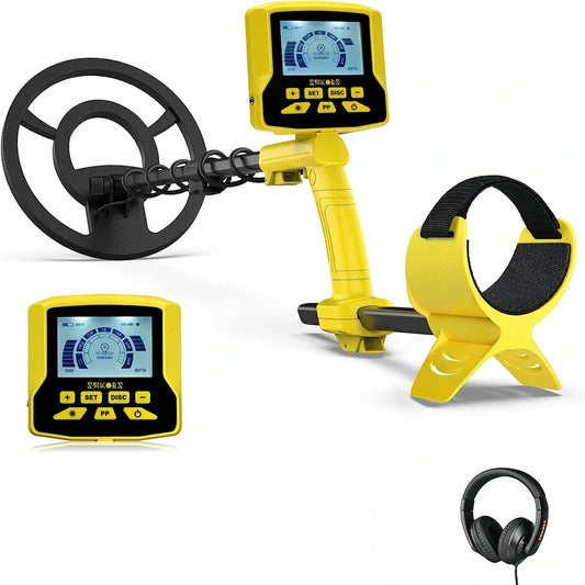 Advanced USA Metal Detector with 11-inch Waterproof Coil, 5 Modes, LCD Backlight, Adjustable Design for Treasure Hunting