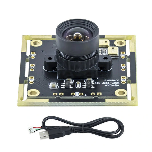 HD 1MP USB Camera Module 720P, Manual Focus, 72/100/160° Lens, 38x38mm, 32x32mm Compatible, USB Driver-Free
