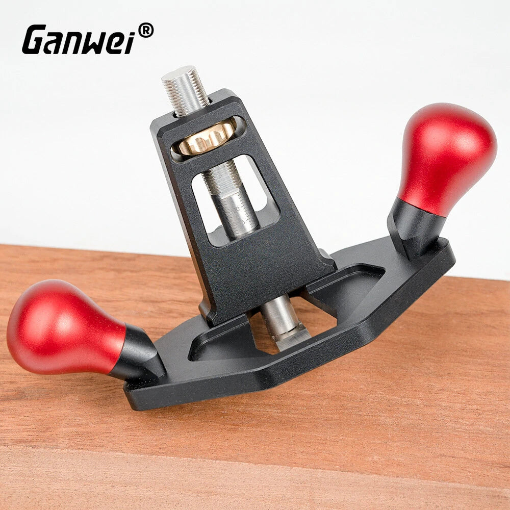 Handheld Woodworking Router Plane with Convenient Depth Adjustment for Right Angle Tenon, Shoulder Trimming & Slotting