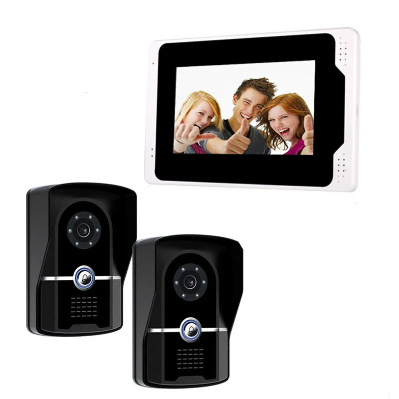 Smart Video Doorbell with 7 Touch Screen, 1080P WiFi, EU Plug, APP Remote View, Motion Detection, Night Vision, Intercom