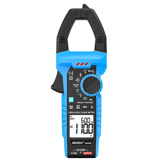 Mestek CM86B High Precision 1000A True RMS Digital Clamp Meter Multimeter for DC/AC Current Voltage Testing
