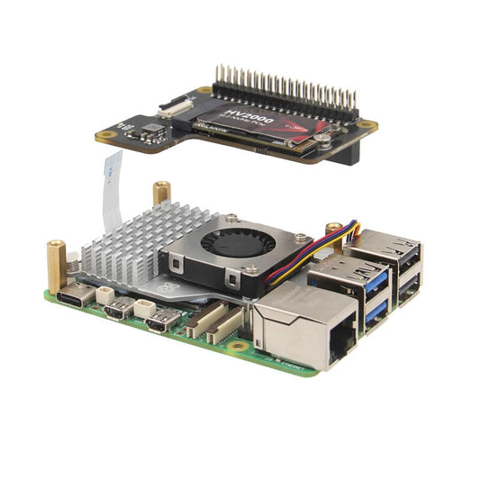 X1000 PCIe to M.2 NVMe SSD Adapter HAT for Raspberry Pi 5 (2242/2230)