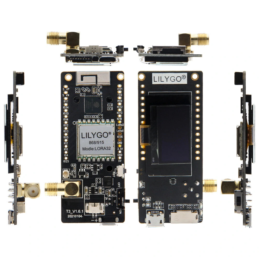 ESP32 LoRa32 V2.1 Development Board - LILYGO® Paxcounter/Disaster-Radio with 0.96-inch OLED, Bluetooth, WiFi, SMA