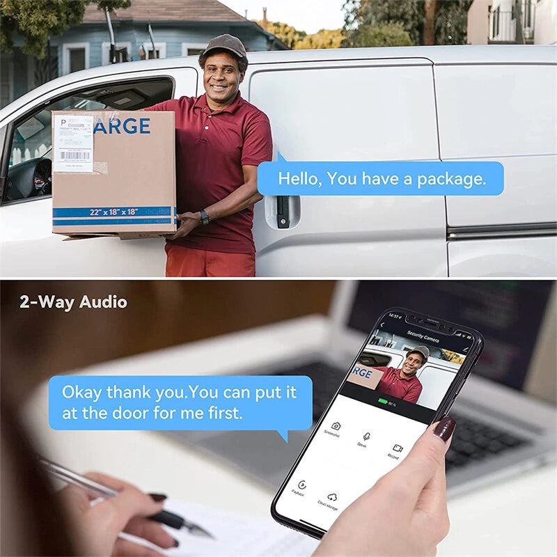 SY-37 Tuya Smart WiFi Doorbell Camera 1080P HD, 4.3 Color Screen, Night Vision, 5000mAh Battery, PIR Motion Detection, Intelligent Visual Peephole