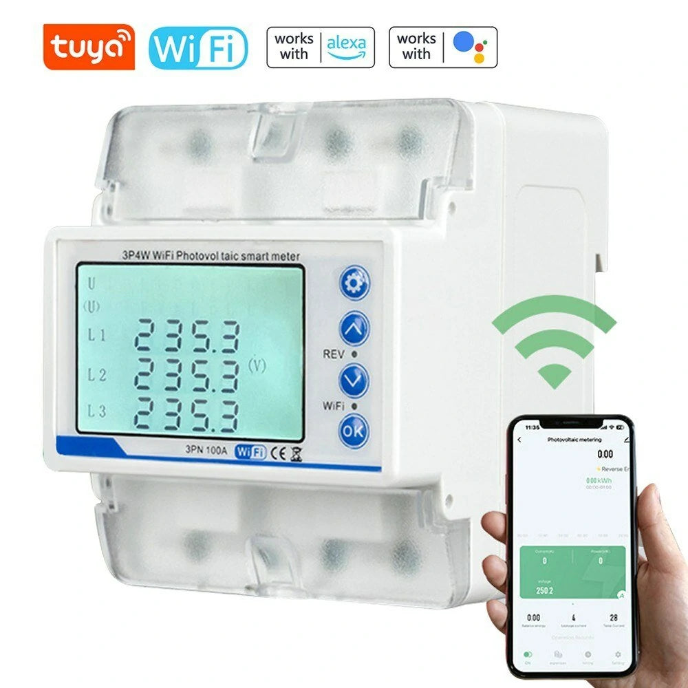 Smart 3-Phase Electric Energy Meter with WiFi Reclosing Protector