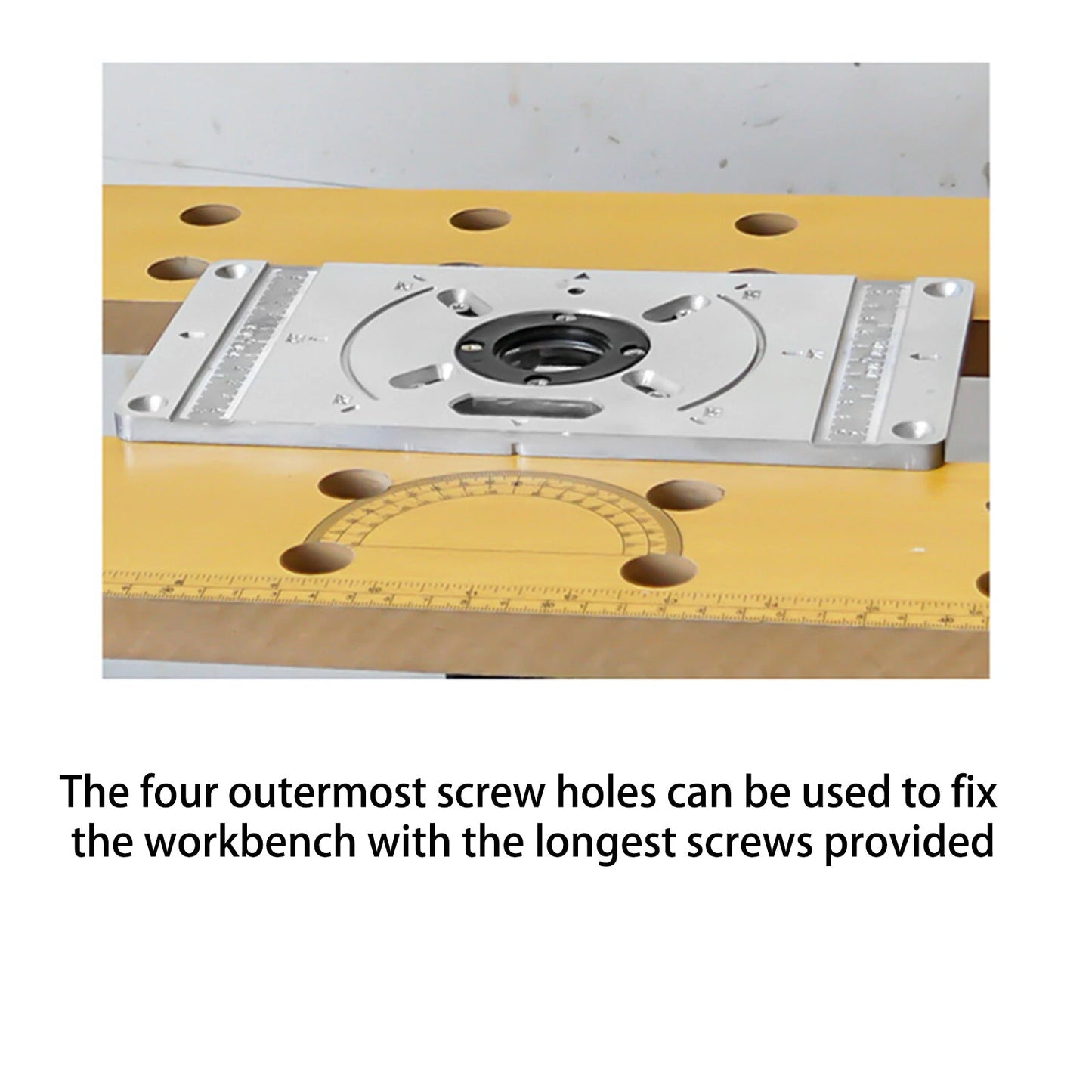Aluminum Alloy Router Table Insert Plate for Trim Routers with Accessories – Woodworking and Milling Tools